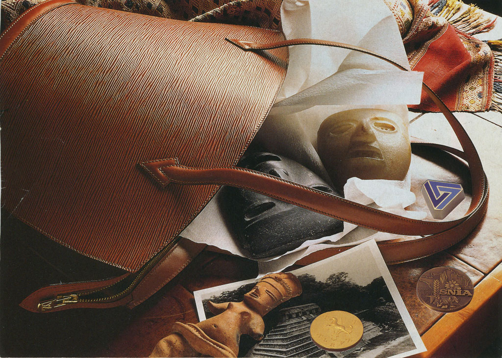 Claude Closky, ‘Untitled (hand bag and coins)’, 1995, collage, 15 x 21 cm.